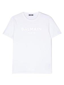 Balmain Kids футболка с логотипом, белый