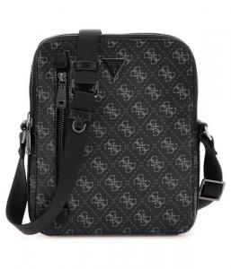 Сумка мужская Guess через плечо с монограммой логотипа, черный