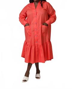 Хлопковое платье Core в оранжевом цвете BITTE KAI RAND