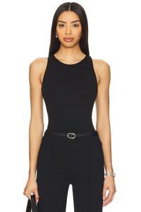 Майка с гладкой текстурой и спинкой гонщика Spanx, classic black