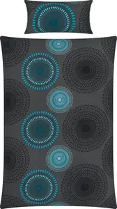 Постельное белье антрацит-петроль 1x 135x200 см + 1x 40x80 см REDBEST