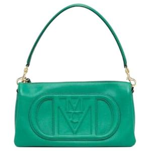 Кожаная Кроссбоди Сумка Через Плечо Маленького Размера Женская Зеленая MCM