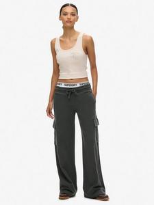 Винтажные широкие карго джоггеры Athletic Essentials Superdry, Washed Black