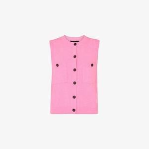 Футболка Whistles с застежкой на пуговицах, розовый