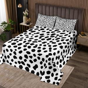 Erosebridal Черно-белый комплект постельного белья в горошек минималистичный бохо современный акварельный эстетика граффити геометрический абстрактный, White Black