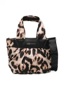 Стеганая сумка-тоут с леопардовым принтом VeeCollective, нейтральный