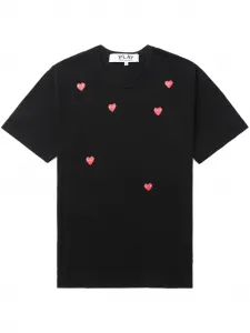 Футболка Scattered Hearts Comme Des Garçons Play, черный