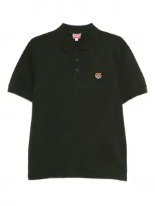Рубашка поло с вышивкой KENZO, зеленый