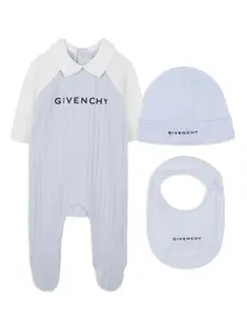 Комплект для новорожденного в рубчик Givenchy Kids, синий