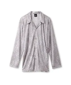 Домашняя рубашка с леопардовым принтом от R by TORNADO MART Можно носить как комплект, цвет Light Gray