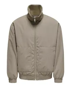 Мужская куртка с высоким воротником, обычного кроя Only & Sons, бежевый