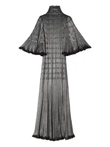 Платье макси с высоким воротником Lanvin, черный