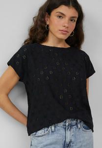 Футболка с принтом MIT LOCHSTICKEREI QS, черный