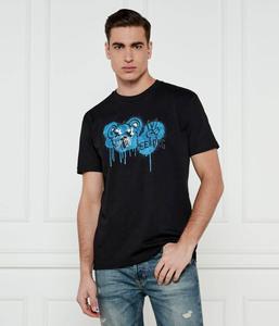 Футболка Iceberg Regular Fit с принтом, черный / синий