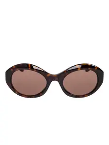 Солнцезащитные очки в овальной оправе Balenciaga, коричневый