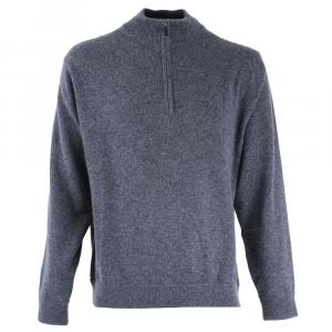 Мужской кашемировый свитер Alashan с воротником-стойкой и застежкой-молнией на четверть длины., Graphite