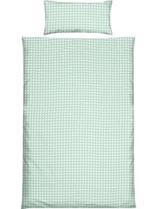 Постельное белье из сирсакера Kronach в нефрите Erwin Müller, 155 x 200 + 80 x 80 см
