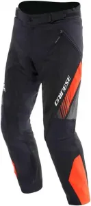 Мотоциклетные брюки Dainese Men's Drake 2 Air Absoluteshell Pants, водонепроницаемые, вентилируемые, со съемными наколенниками (1 шт.), Black/Red Fluo
