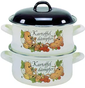 Кастрюля-пароварка Krüger Kartoffel, светло-бежевый / черный