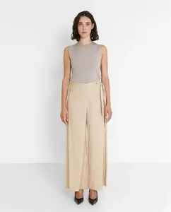 Женский однотонный топ без рукавов Trucco, светло-бежевый