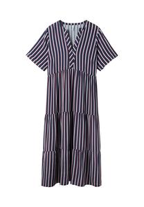 Платье-макси с широкой развевающейся юбкой sheego, цвет Nachtblau Gestreift