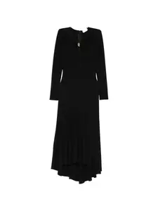 Платье миди с длинными рукавами Elisabetta Franchi, черный