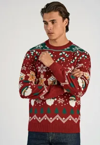 Свитер с изображением санты Lindbergh, Dk Red