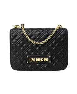 Стеганая сумка из кожи наппа Love Moschino, черный