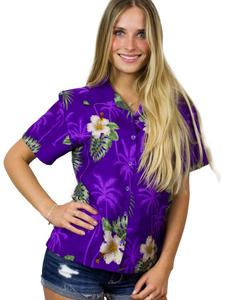 Блуза King Kameha Small Flower, фиолетовый