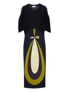 Платье макси с графическим принтом PUCCI, черный