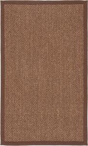 Ковер SAFAVIEH, 77 x 122 см, Natural Fiber Collection, Brown, Sisal, плетеный дизайн с бордюром (NF443D)