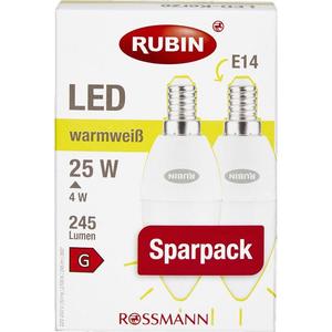 Светодиодная свеча эконом-класса RUBIN, 2 шт.