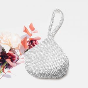 Вечерняя сумочка-клатч с блестками FASHNZFAB, серебряный