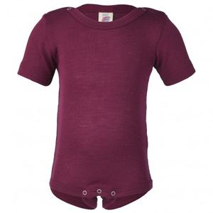 Детский боди с коротким рукавом и застежками-кнопками на плечах - нижнее белье из мериносовой шерсти Engel, Orchidee