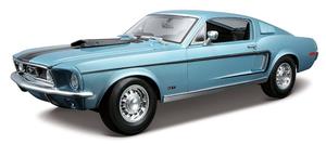 Майсто, коллекционная модель Ford Mustang GT Cobra Jet 1968 Синий 1/18 Maisto