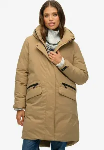 Городское стеганое зимнее пальто с длинным шлейфом Superdry & Co, Incense Beige