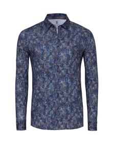 Рубашка Slim Fit на пуговицах DESOTO, синий