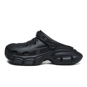 Medd ЭВА бесшумные устойчивые к запахам износостойкие нескользящие закрытые тапочки унисекс черные, цвет Black