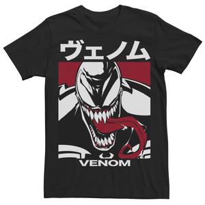 Мужская футболка с портретом Marvel Venom Kanji Licensed Character