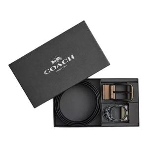 Кожаный ремень мужской морской синий ширина 3,8 см COACH