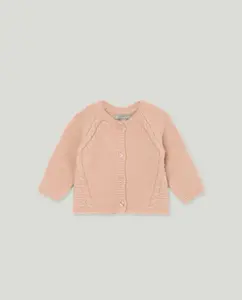 Праздничная куртка на бедро из плотного материала с люрексом для маленькой девочки Coconut El Corte Inglés, бледно-розовый