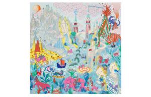 HERMES Шёлковый шарф женский голубой, Light Blue