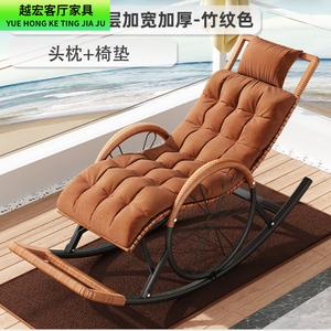 Fantasy Кресло-качалка из ротанга xiao, двойное плетение, бамбук и подголовник, модель kuan