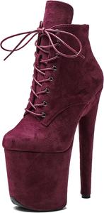 Женские экзотические ботильоны для пол-дэнсинга WUXIN H&P с высокой платформой и каблуком-стилет, 8 дюймов, на шнуровке