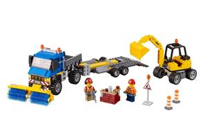 Городская коллекция дорожных уборочных машин и экскаваторов пластиковые строительные блоки 299 деталей 60152 LEGO