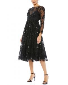 Платье миди А-силуэта Mac Duggal, черный