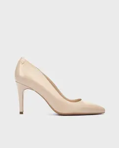 Женские туфли-лодочки из кожи с гелевой стелькой и шпилькой Martinelli, серебряный