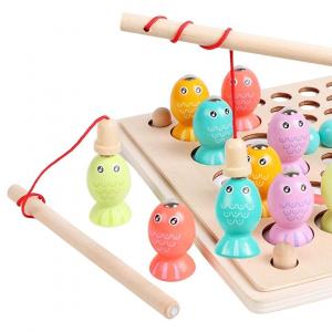 Тренировка мозга, деревянная логическая головоломка Монтессори, игра в ловлю рыбы Inna marka