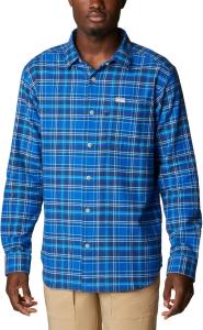 Columbia мужская фланелевая рубашка Slack Tide с длинным рукавом, Blue Macaw Multi Plaid