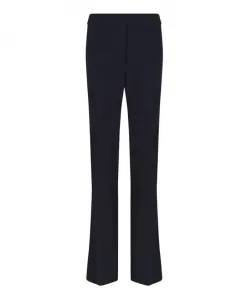 Черные брюки от смокинга с атласной лентой Max Mara, синий